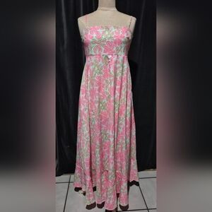 Floral Pink and Green Women's Skirt